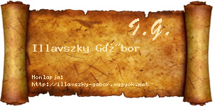 Illavszky Gábor névjegykártya